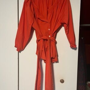 Talbots Vibrant Red Blouse